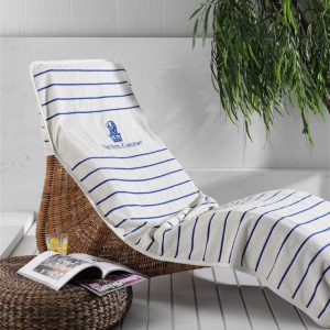 Striped Chaise Lounge Cover